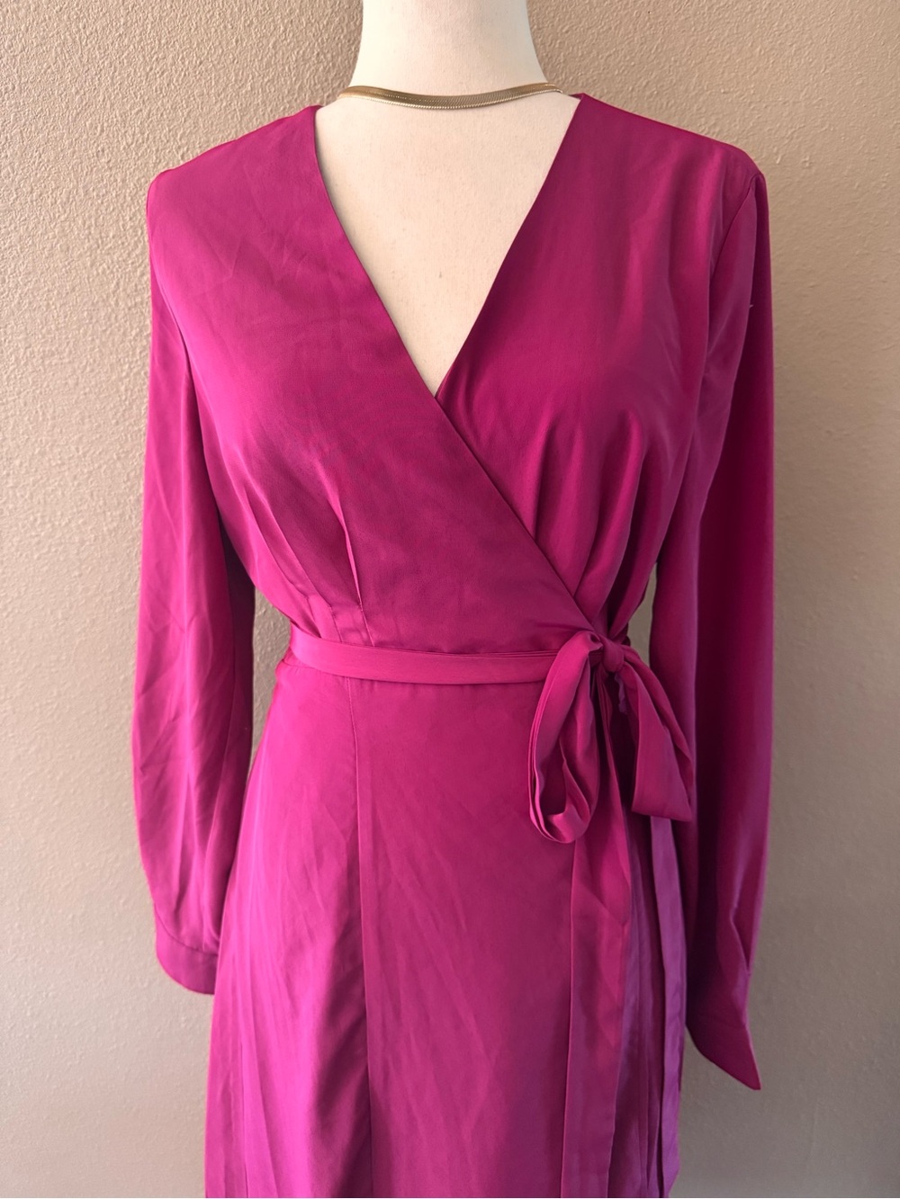 Forever 21 Magenta Wrap Midi Dress - Picture 8 of 11